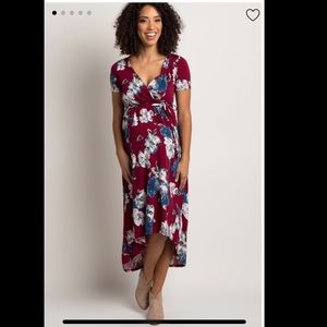 Hi low maternity nursing dress